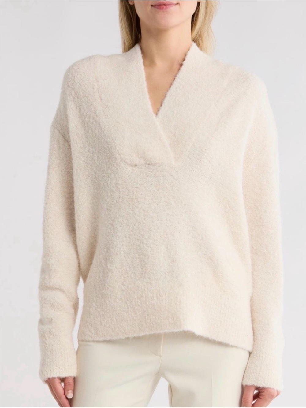 Vince • Ribbed Shawl Collar Cashmere/Wool Sweater